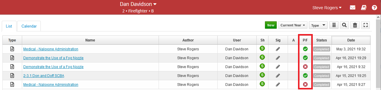 Pass/Fail Question Behavior Setting