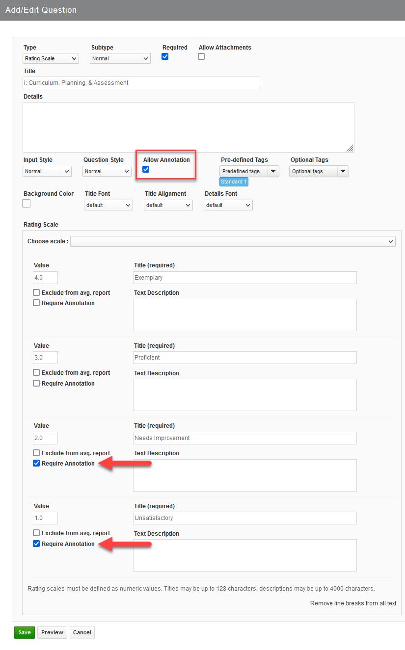 Release Announcement: Required Annotation Capability for Rating Scale ...
