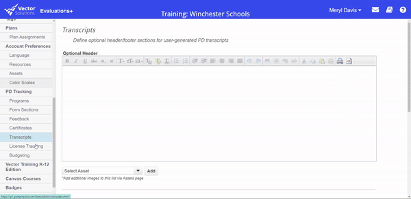 Customize Certificates and Transcripts