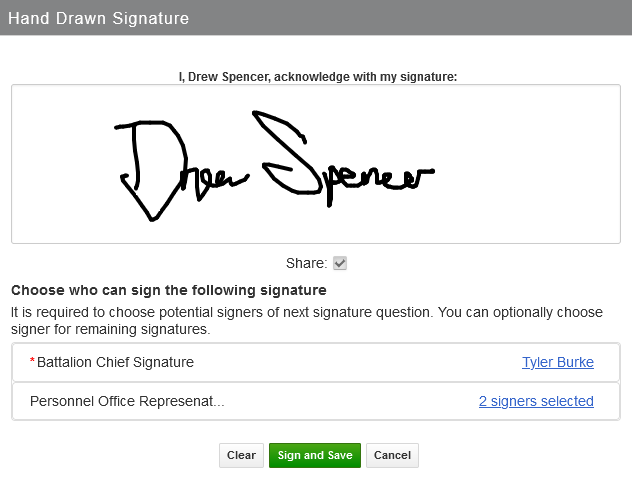 Evaluator Perspective: Choosing Signers in a Signature Workflow (For ...