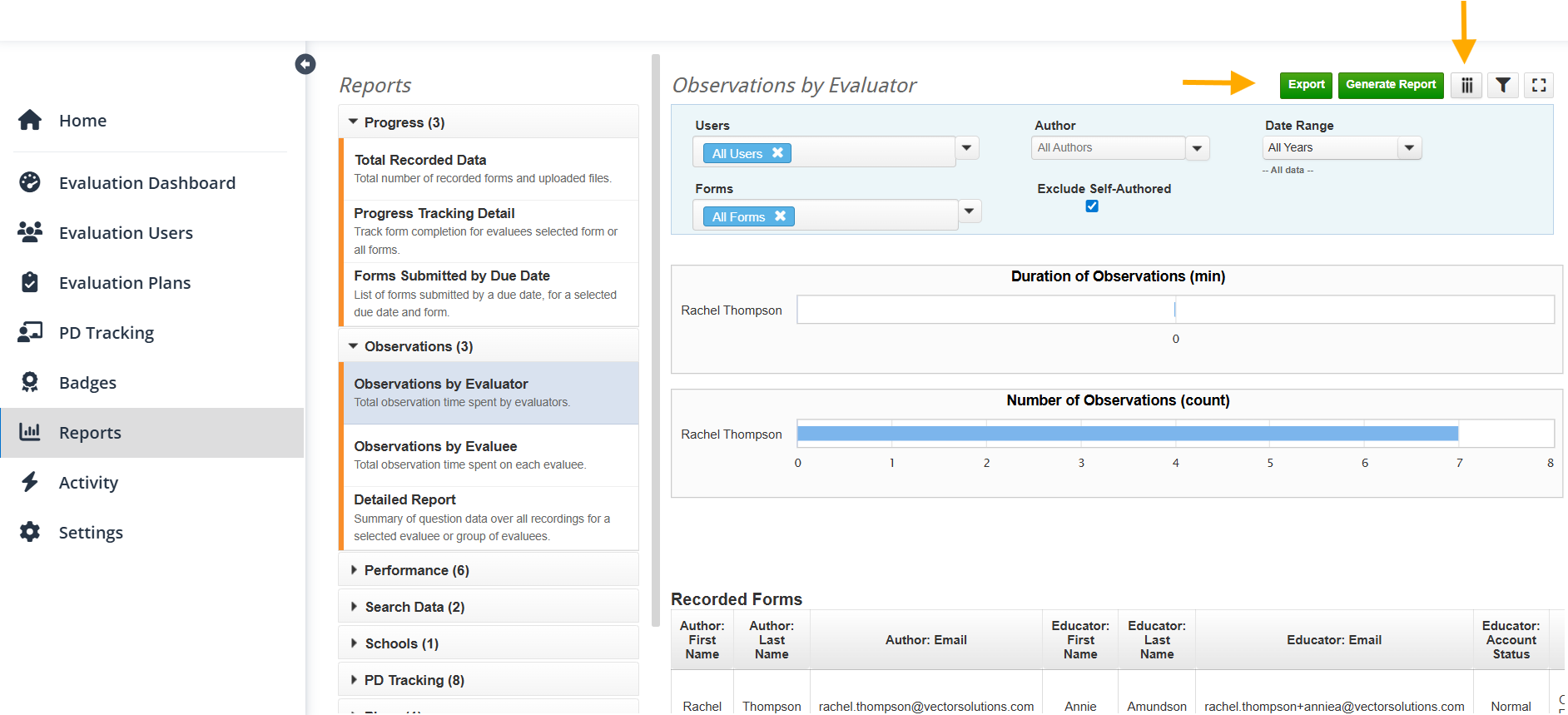 Generating a Report