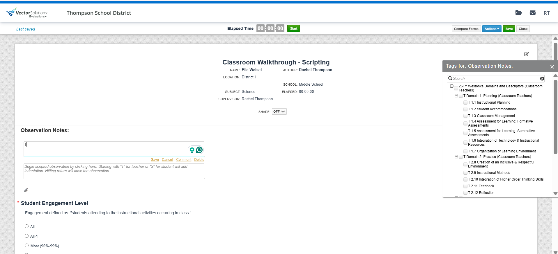 Observation Scripting